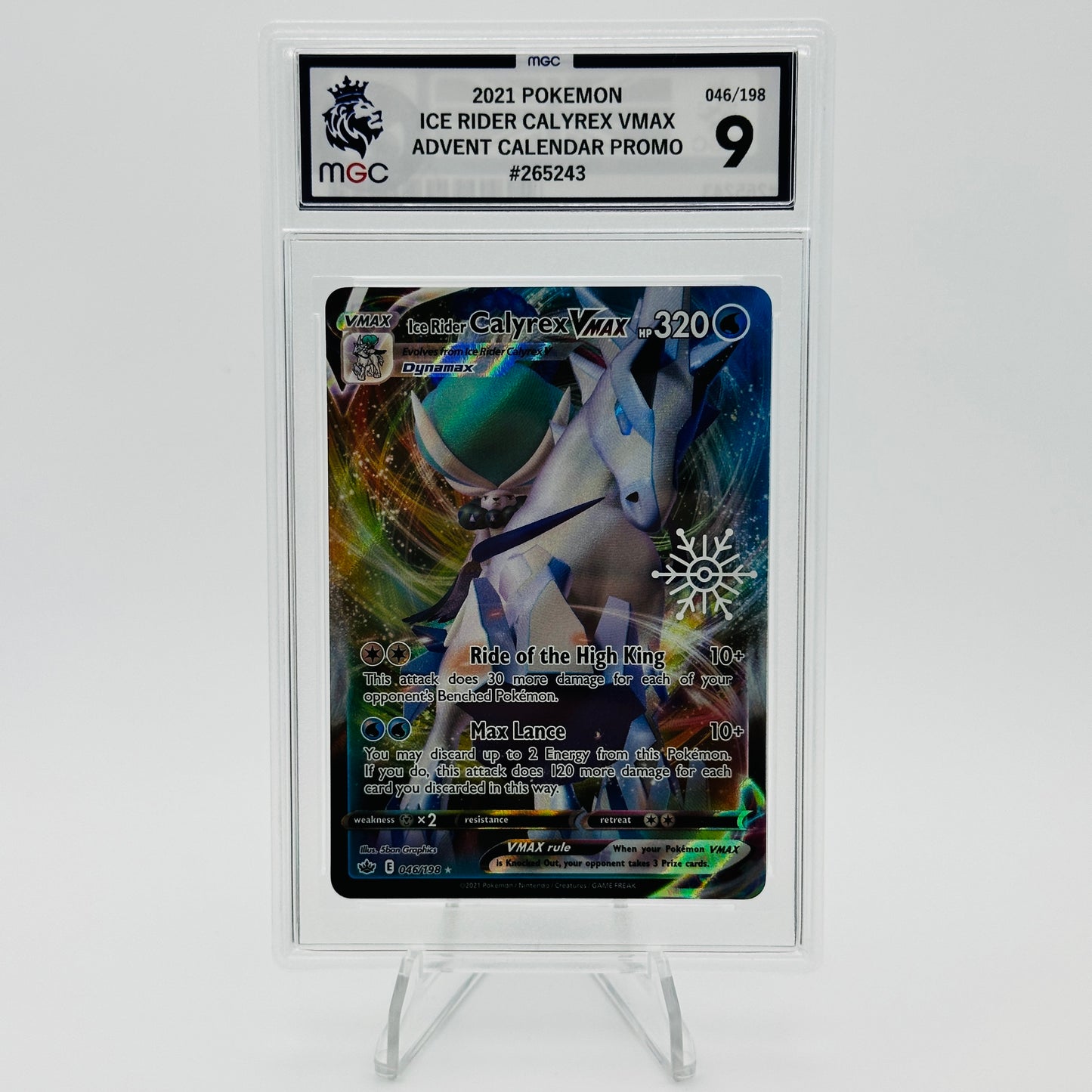 Ice Rider Calyrex VMAX (Calendar Promo) - 046/198 - Violet ex - MGC 9