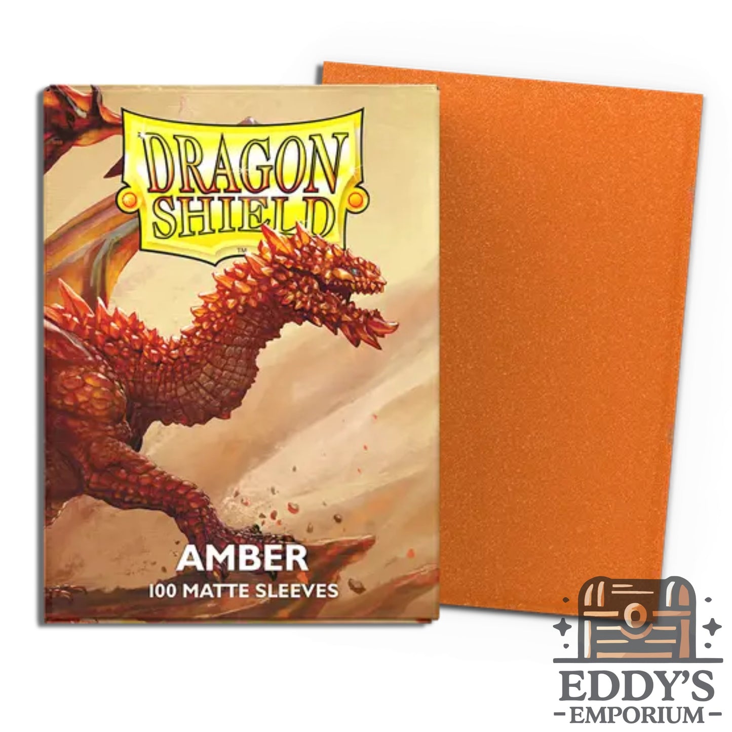 Dragon Shield - Standard Size Matte Sleeves 100pk - Amber