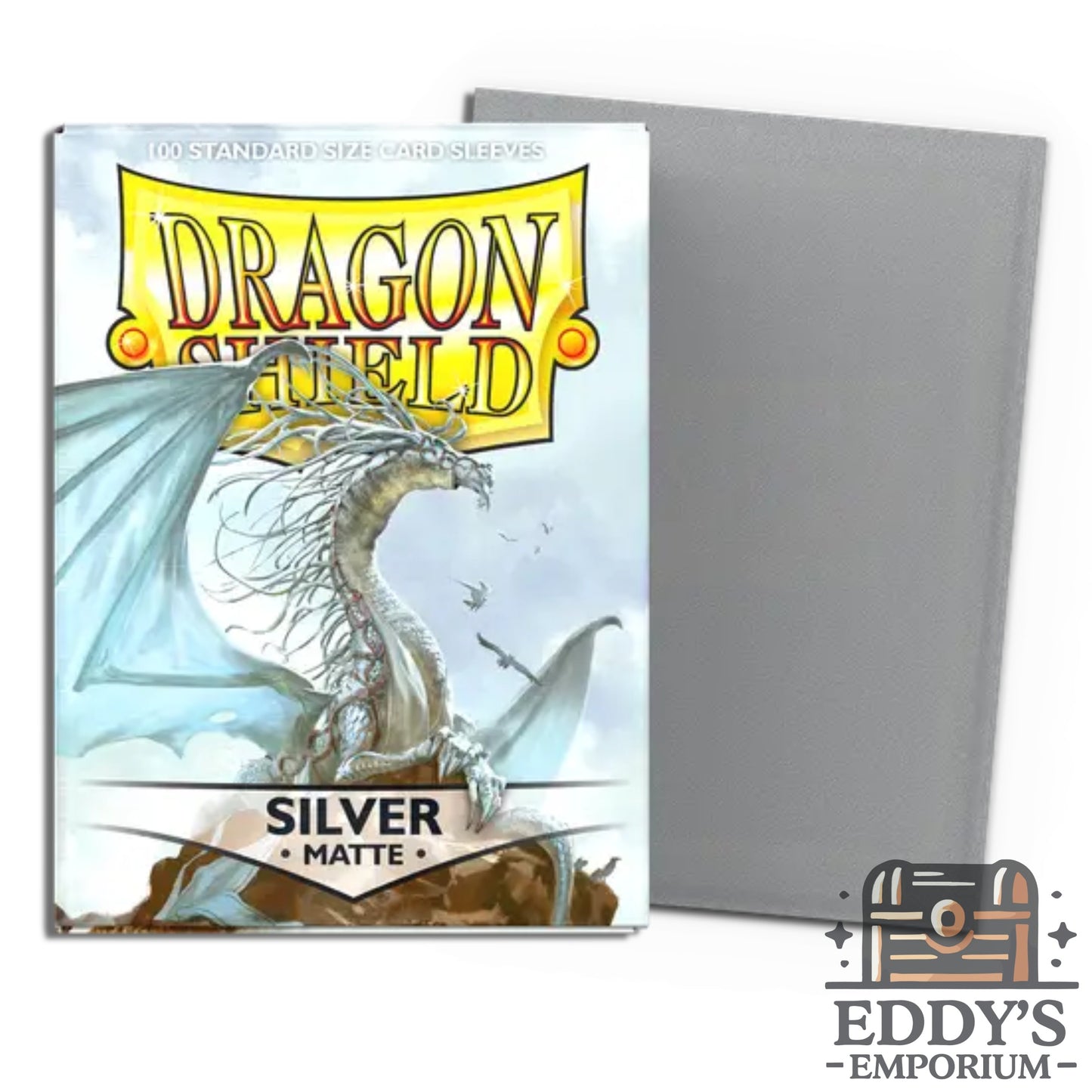 Dragon Shield - Standard Size Matte Sleeves 100pk - Silver