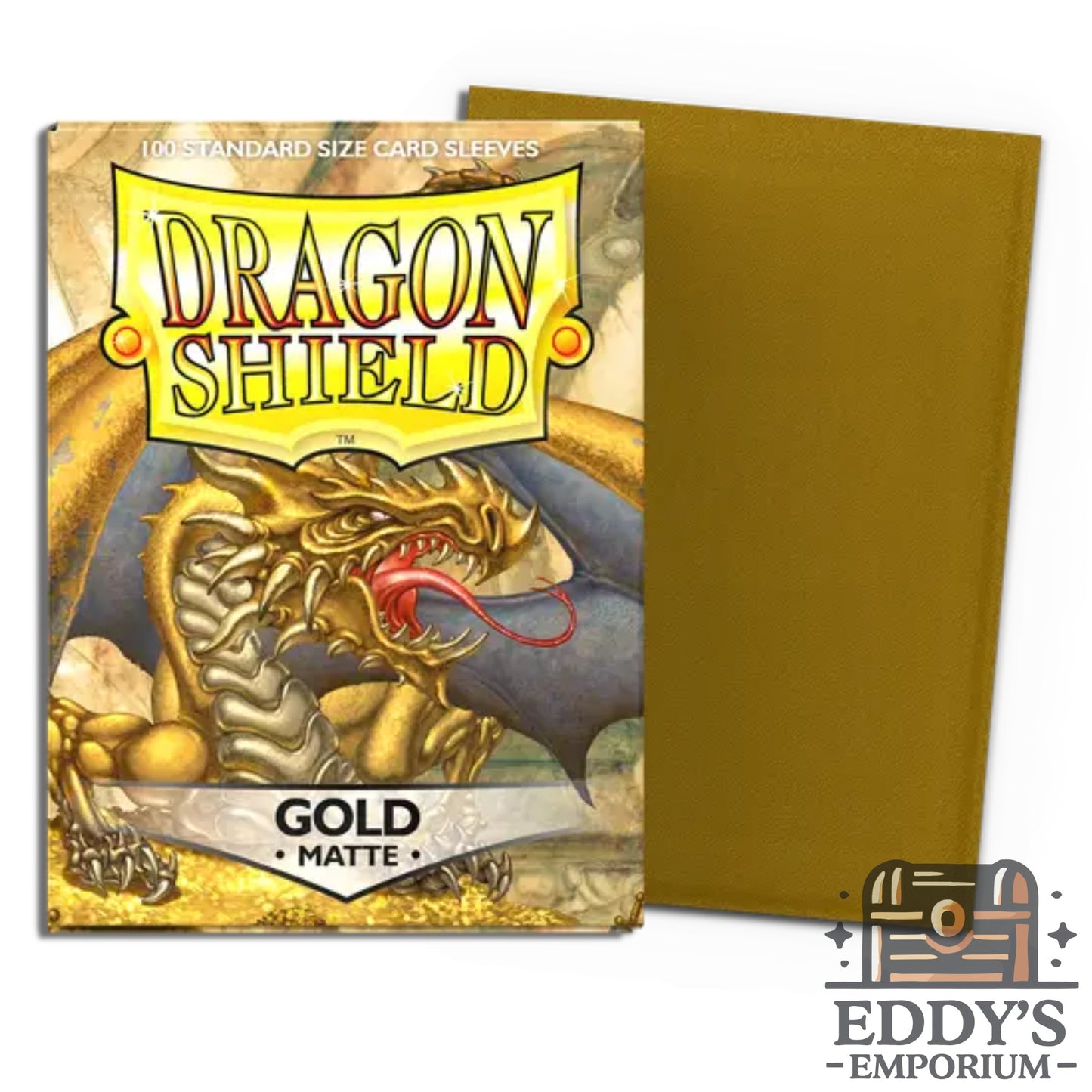Dragon Shield - Standard Size Matte Sleeves 100pk - Gold