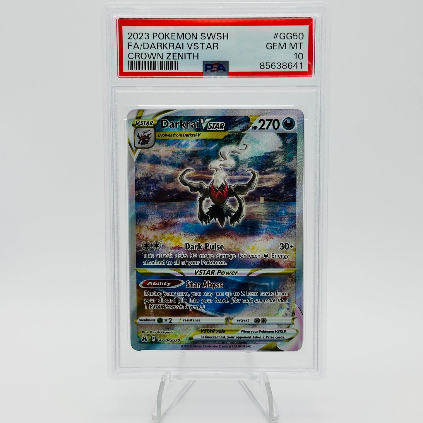 Darkrai VSTAR - GG50/GG70 - Crown Zenith - PSA 10