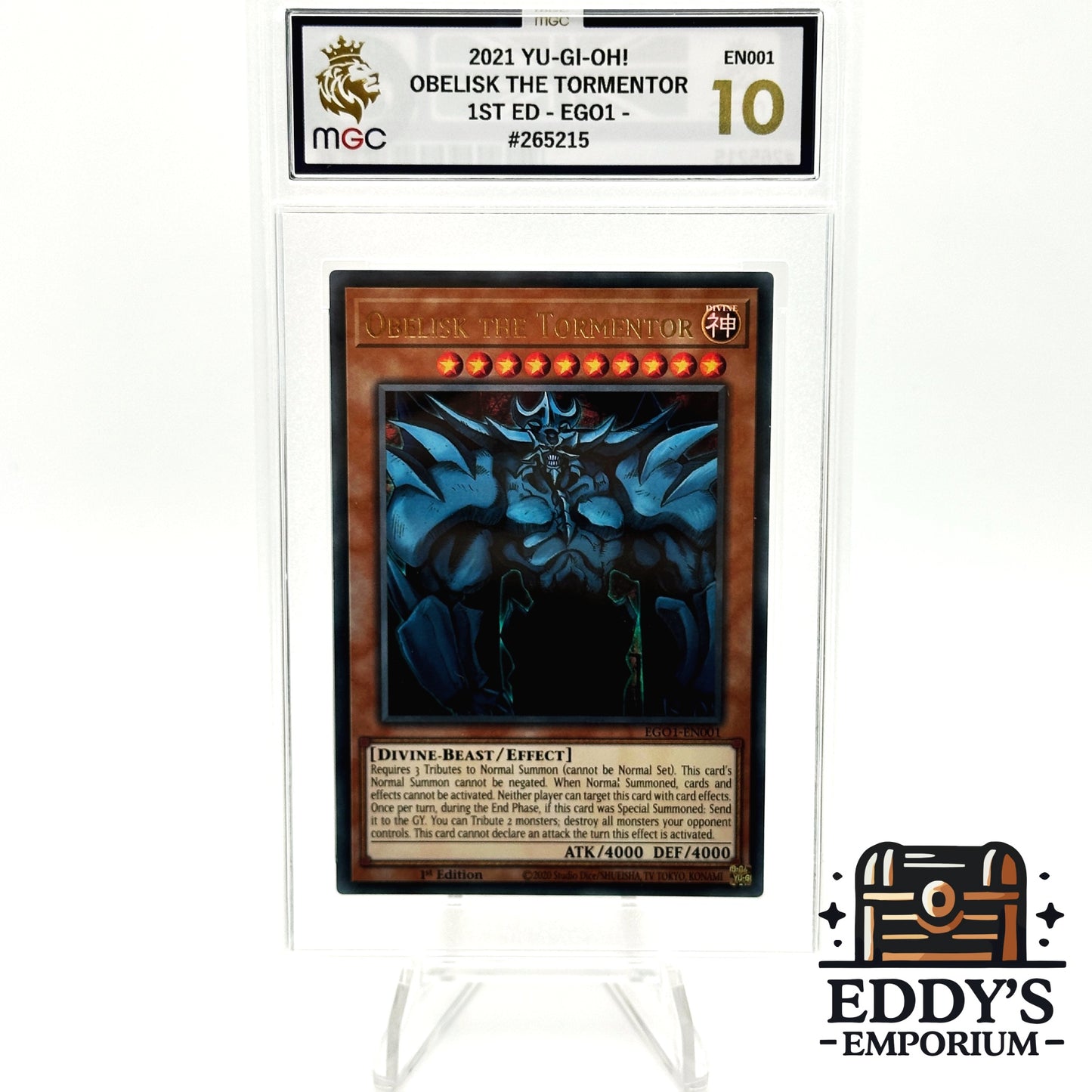 Obelisk the Tormentor (1st Ed) - EG01-EN001 - Egyptian God Deck - MGC 10