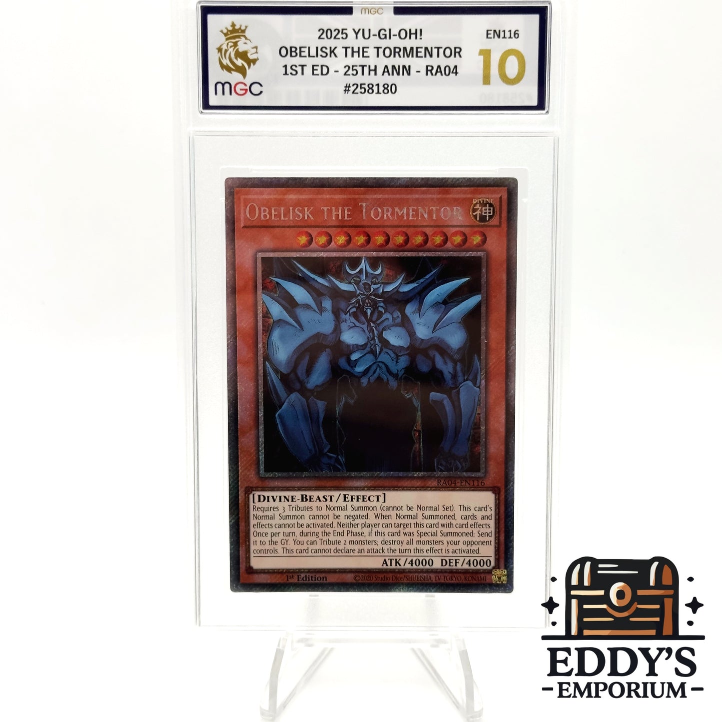 Obelisk The Tormentor (Plat 1st Ed) - RA04-EN116 - QC Stampede - MGC 10