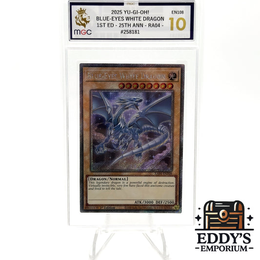 Blue-Eyes White Dragon (Plat 1st Ed) - RA04-EN108 - QC Stampede - MGC 10