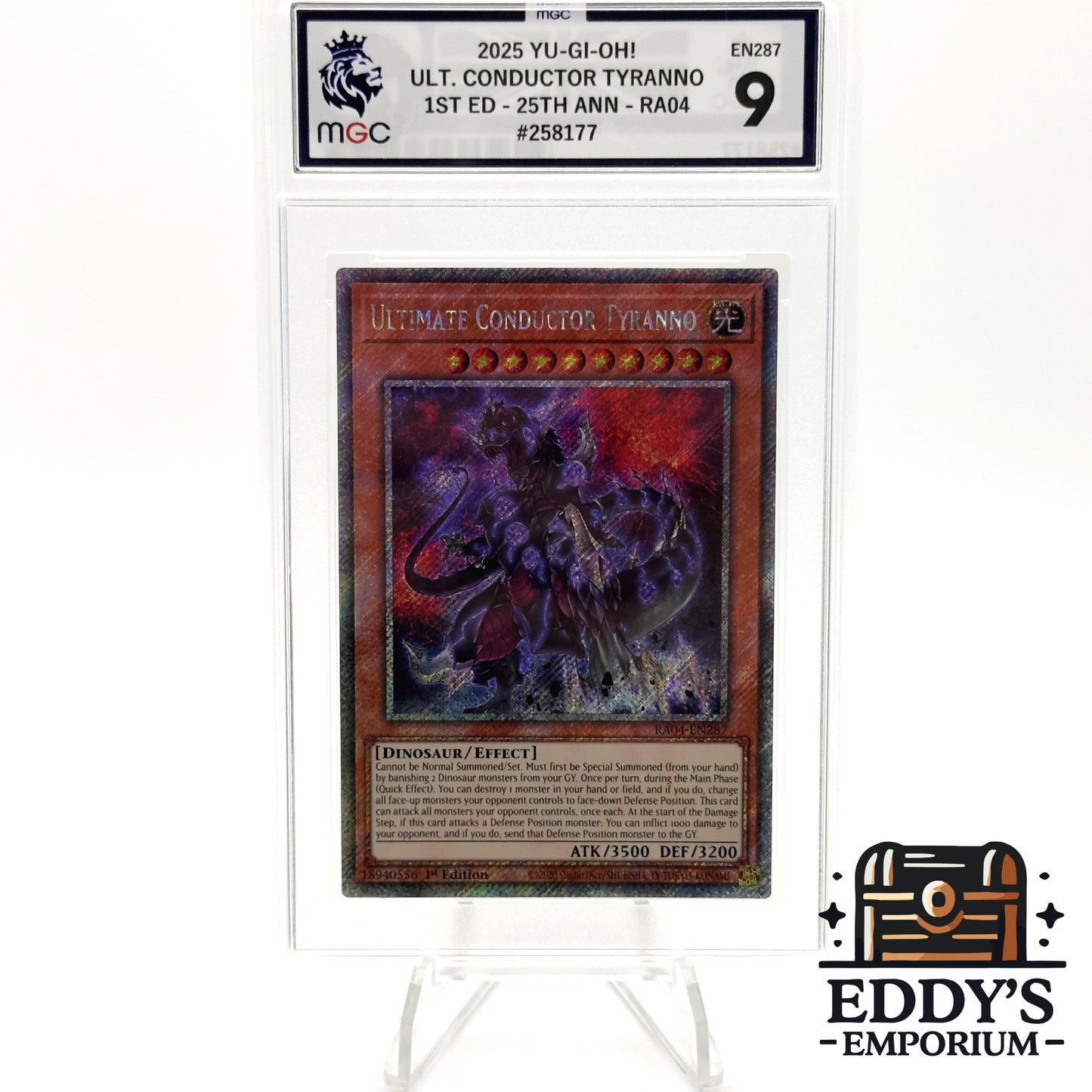 Ult. Conductor Tyranno (Plat 1st Ed) - RA04-EN287 - QC Stampede - MGC 9