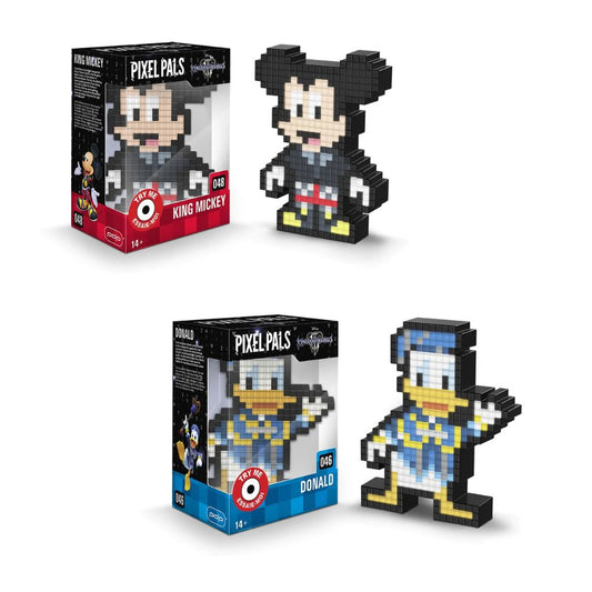 King Mickey 048 & Donald 046 - Pixel Pals, Kingdom Hearts - Used, Boxed