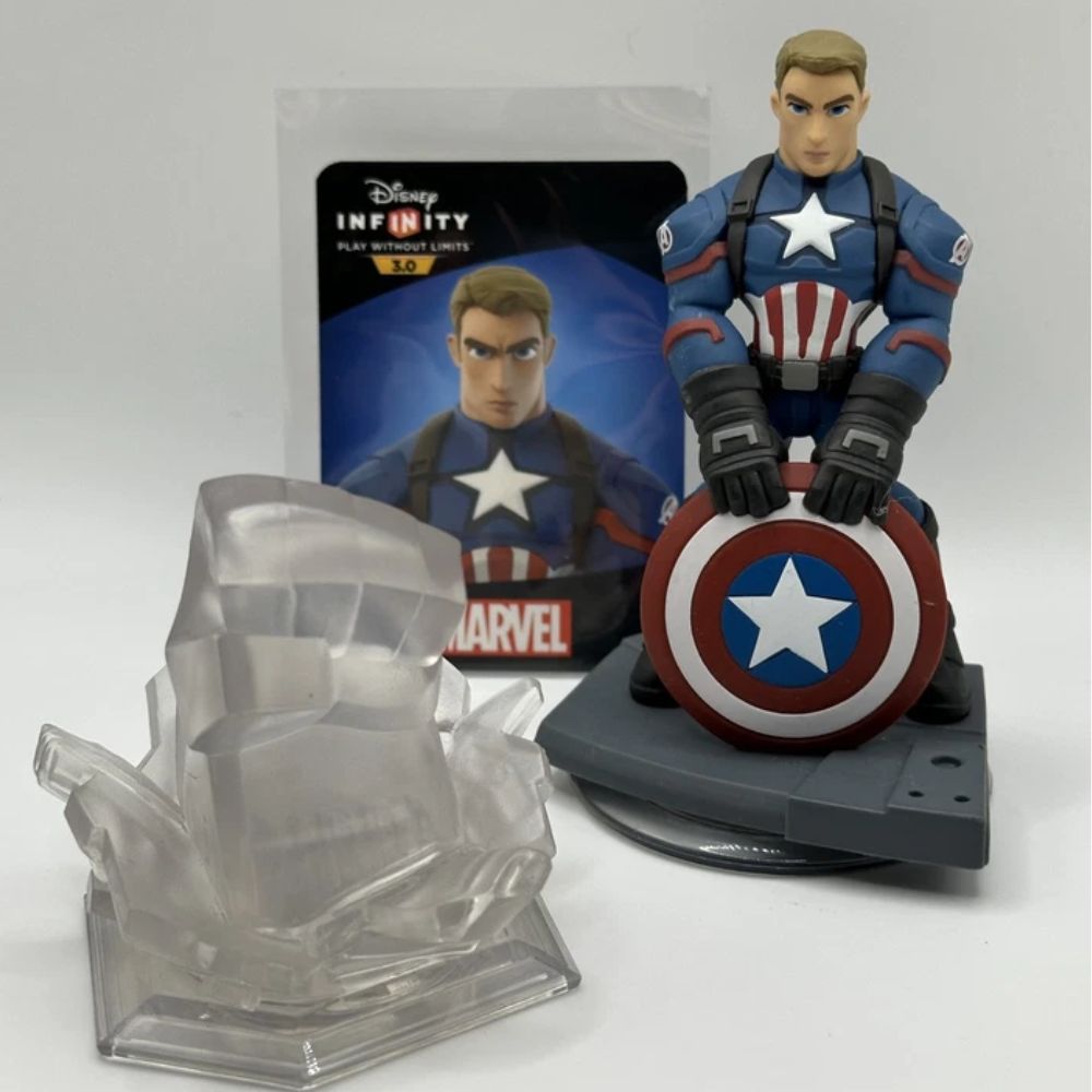 Disney Infinity 3.0 Captain America Figure + Crystal Hulk Fist Disc & Card