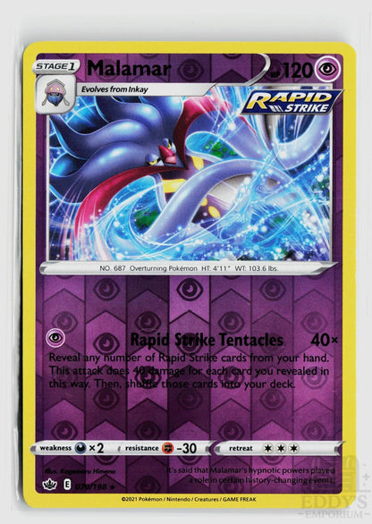Malamar 070/198 Chilling Reign Pokemon Reverse Holo Rare NM