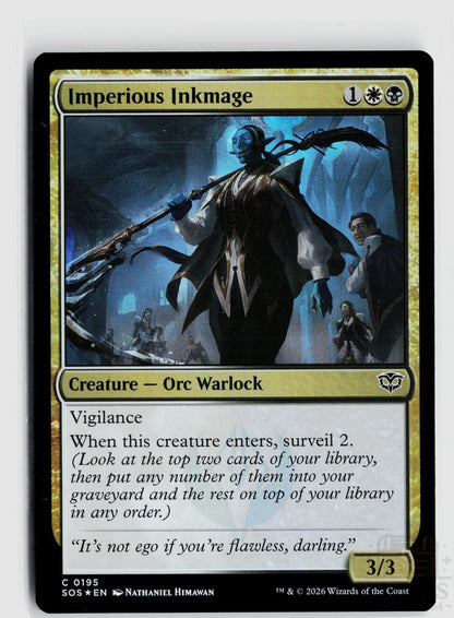 Imperious Inkmage 195 Secrets of Strixhaven Magic: The Gathering Foil Common