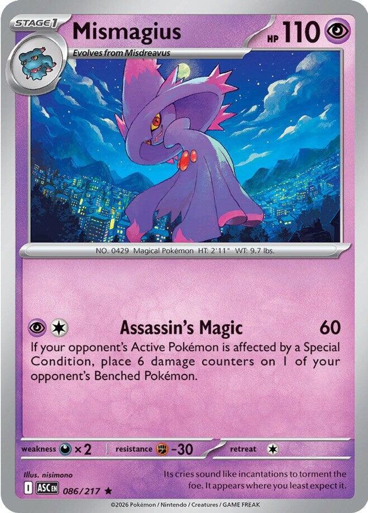 Mismagius 086/217 Ascended Heroes Pokemon Holo Rare NM