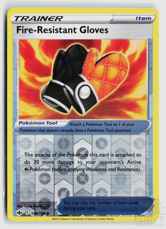 Fire-Resistant Gloves 138/198 Chilling Reign Pokemon Reverse Holo