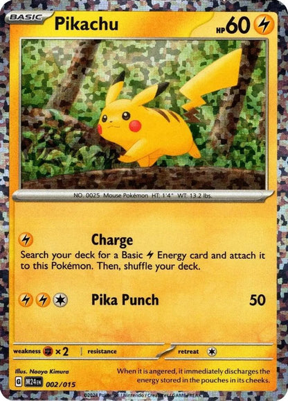 Pikachu 002/015 McDonald's Promos 2024 Pokemon Holo Promo