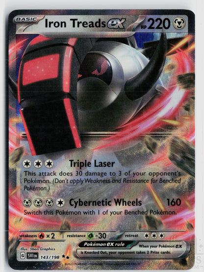 Iron Treads ex 143/198 Scarlet & Violet Pokemon Holo Double Rare