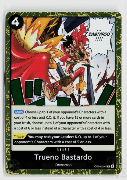 Trueno Bastardo OP04-094 Kingdoms of Intrigue One Piece Foil Rare