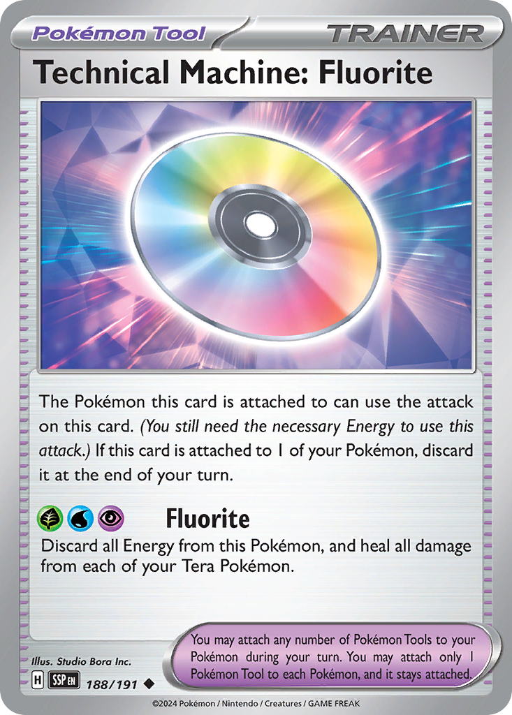 Technical Machine: Fluorite 188/191 Surging Sparks Pokemon Reverse Holo NM
