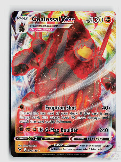 Coalossal VMAX 099/185 Vivid Voltage Pokemon Holo VMAX Rare