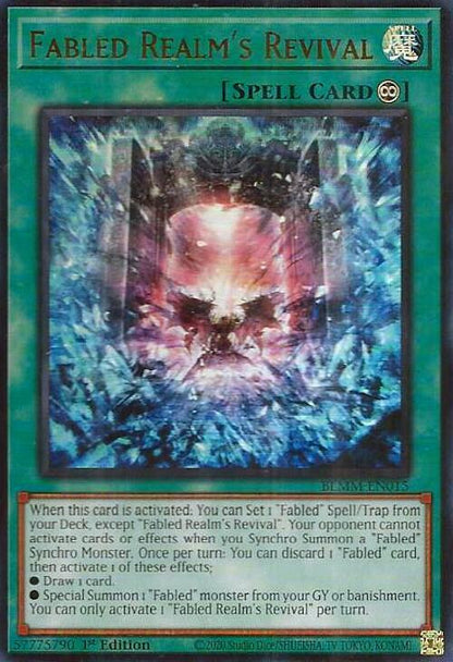 Fabled Realm's Revival BLMM-EN015 Battles of Legend: Monster Mayhem Yu-Gi-Oh 1st Edition NM