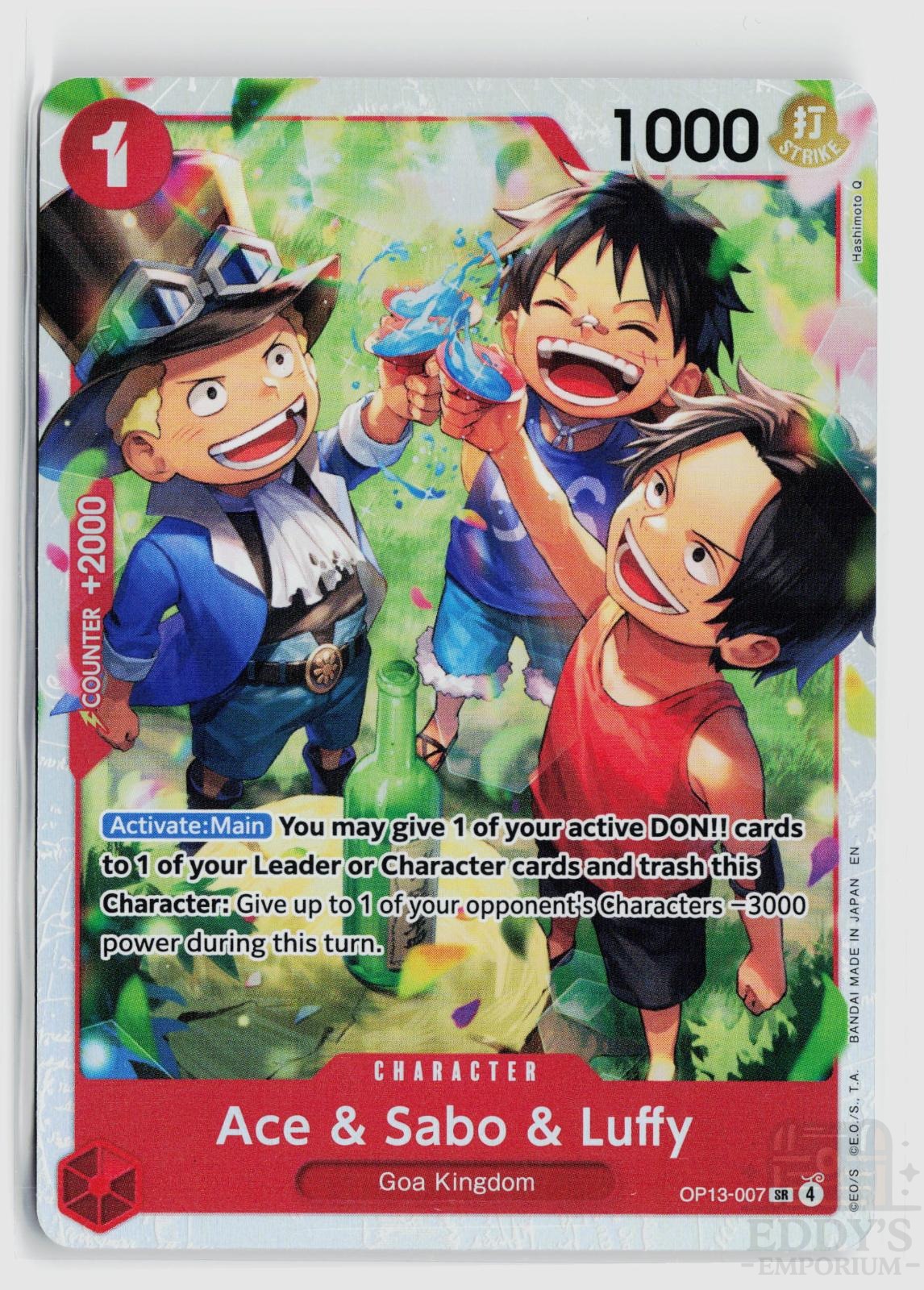 Ace & Sabo & Luffy OP13-007 Carrying On His Will One Piece Foil Super Rare