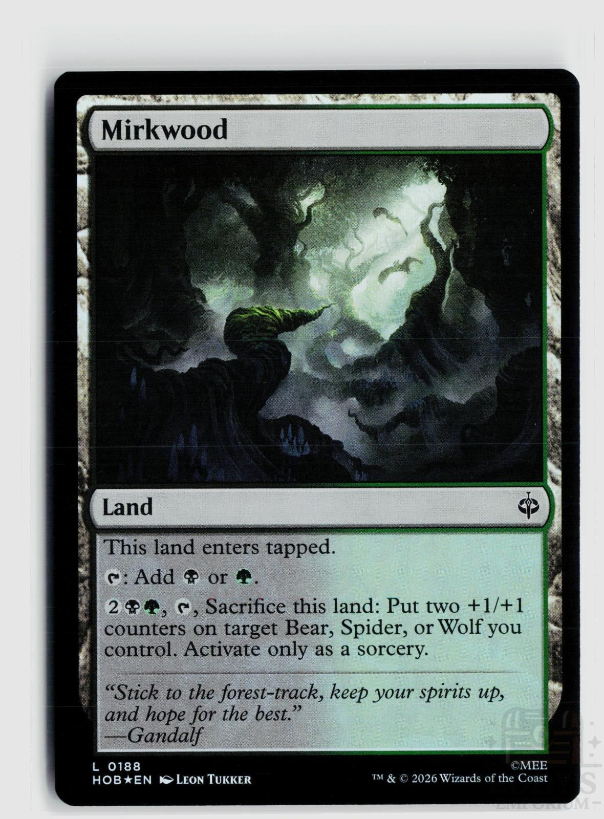 Mirkwood 188 The Hobbit Magic: The Gathering Foil Land