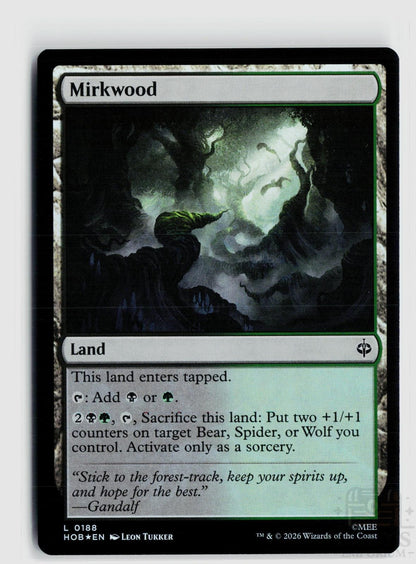 Mirkwood 188 The Hobbit Magic: The Gathering Foil Land