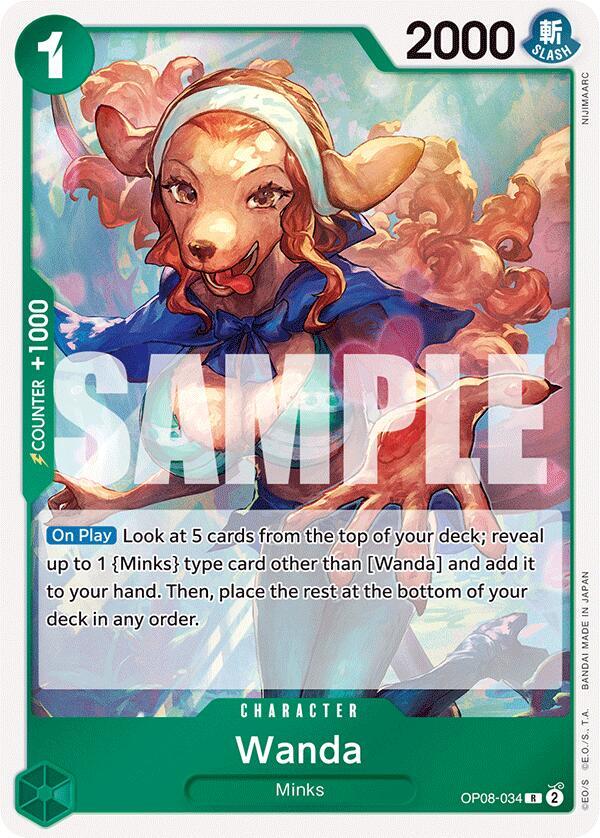 Wanda OP08-034 Two Legends One Piece Foil Rare