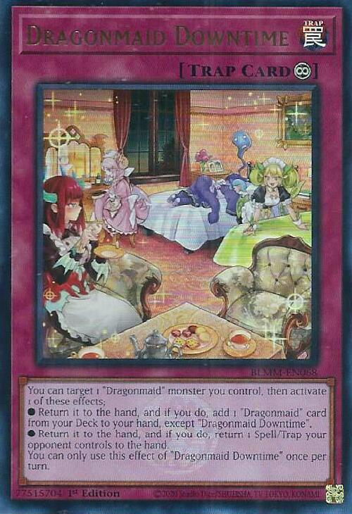 Dragonmaid Downtime BLMM-EN068 Battles of Legend: Monster Mayhem Yu-Gi-Oh 1st Edition NM