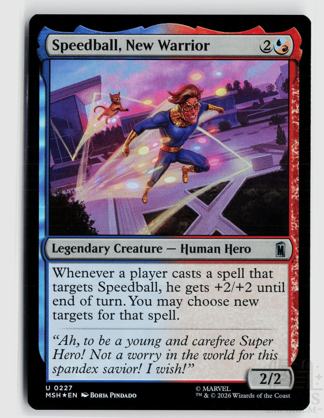 Speedball, New Warrior 227 Marvel Super Heroes Magic: The Gathering Foil
