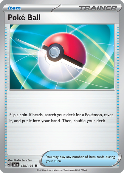 Poke Ball 185/198 Scarlet & Violet Pokemon Reverse Holo Common NM