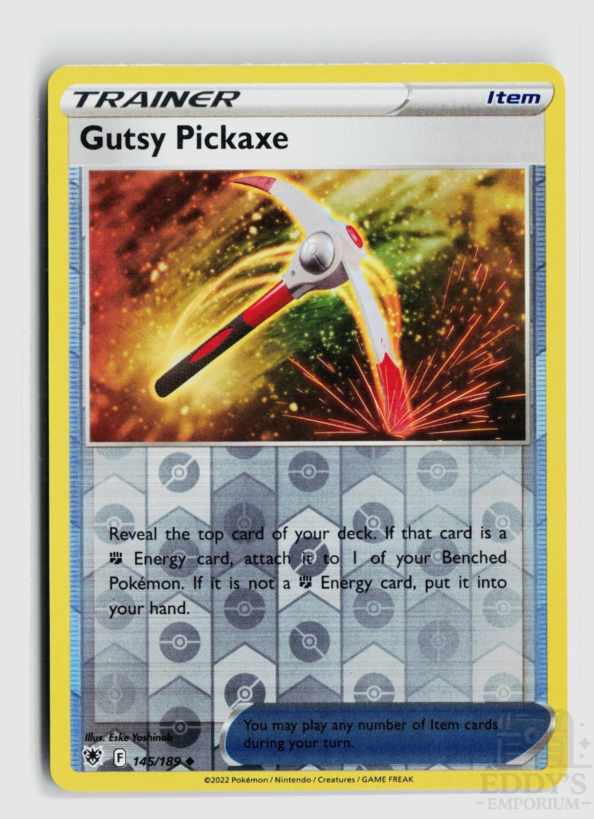Gutsy Pickaxe 145/189 Astral Radiance Pokemon Reverse Holo Uncommon NM