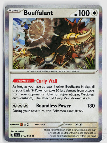 Bouffalant 119/142 Stellar Crown Pokemon Holo Rare NM