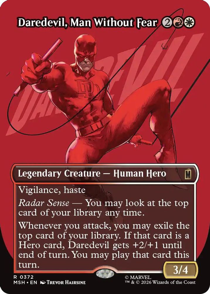 Daredevil, Man Without Fear (Borderless) (0372) 372 Marvel Super Heroes Magic: The Gathering
