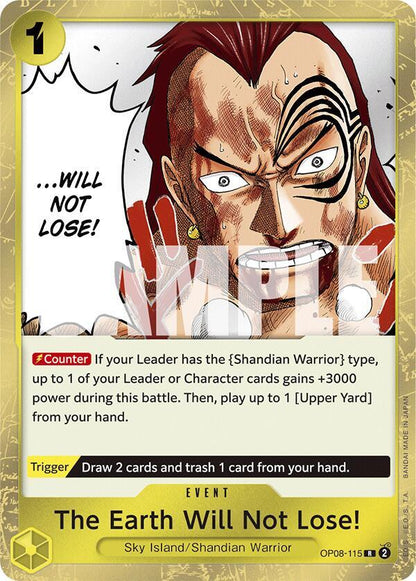 The Earth Will Not Lose! OP08-115 Two Legends One Piece Foil Rare
