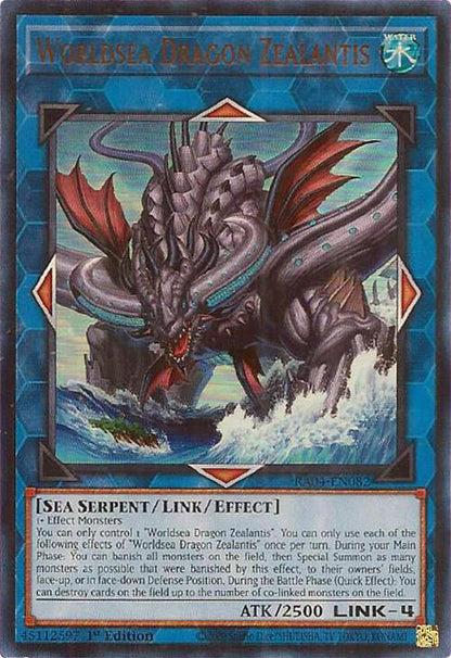 Worldsea Dragon Zealantis (UR) RA04-EN082 Quarter Century Stampede Yu-Gi-Oh 1st Edition NM