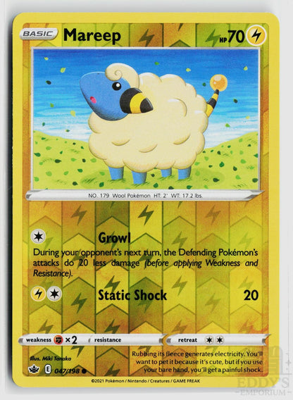 Mareep 047/198 Chilling Reign Pokemon Reverse Holo Common NM