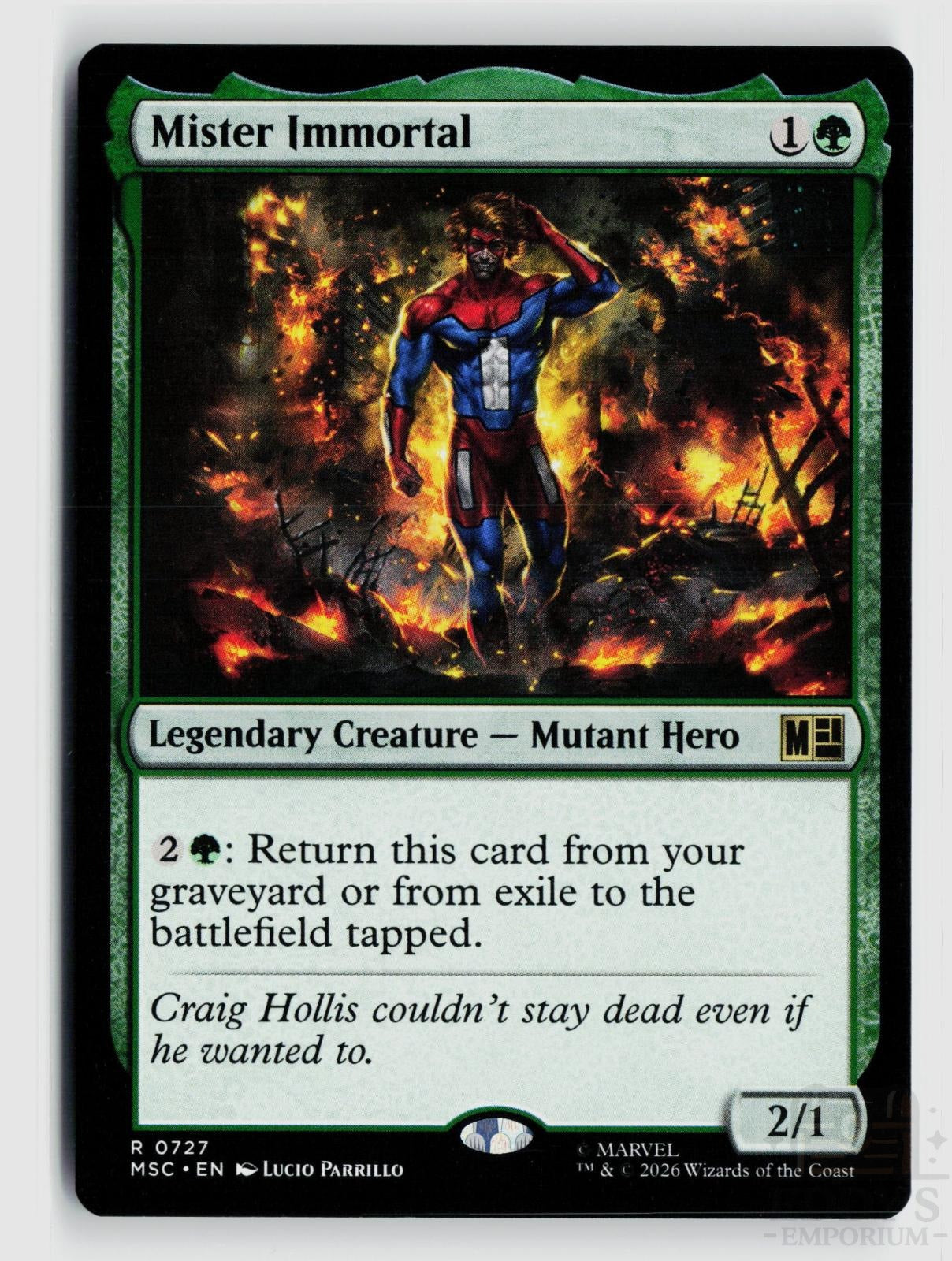 Mister Immortal 727 Commander: Marvel Super Heroes Magic: The Gathering