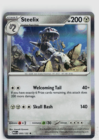 Steelix 093/132 Mega Evolution Pokemon Holo Rare NM
