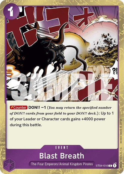 Blast Breath (Jolly Roger Foil) ST04-016 Premium Booster -The Best- One Piece