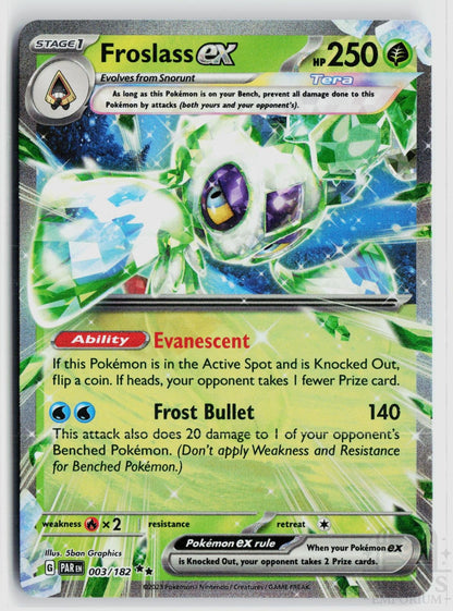 Froslass ex 003/182 Paradox Rift Pokemon Holo Double Rare
