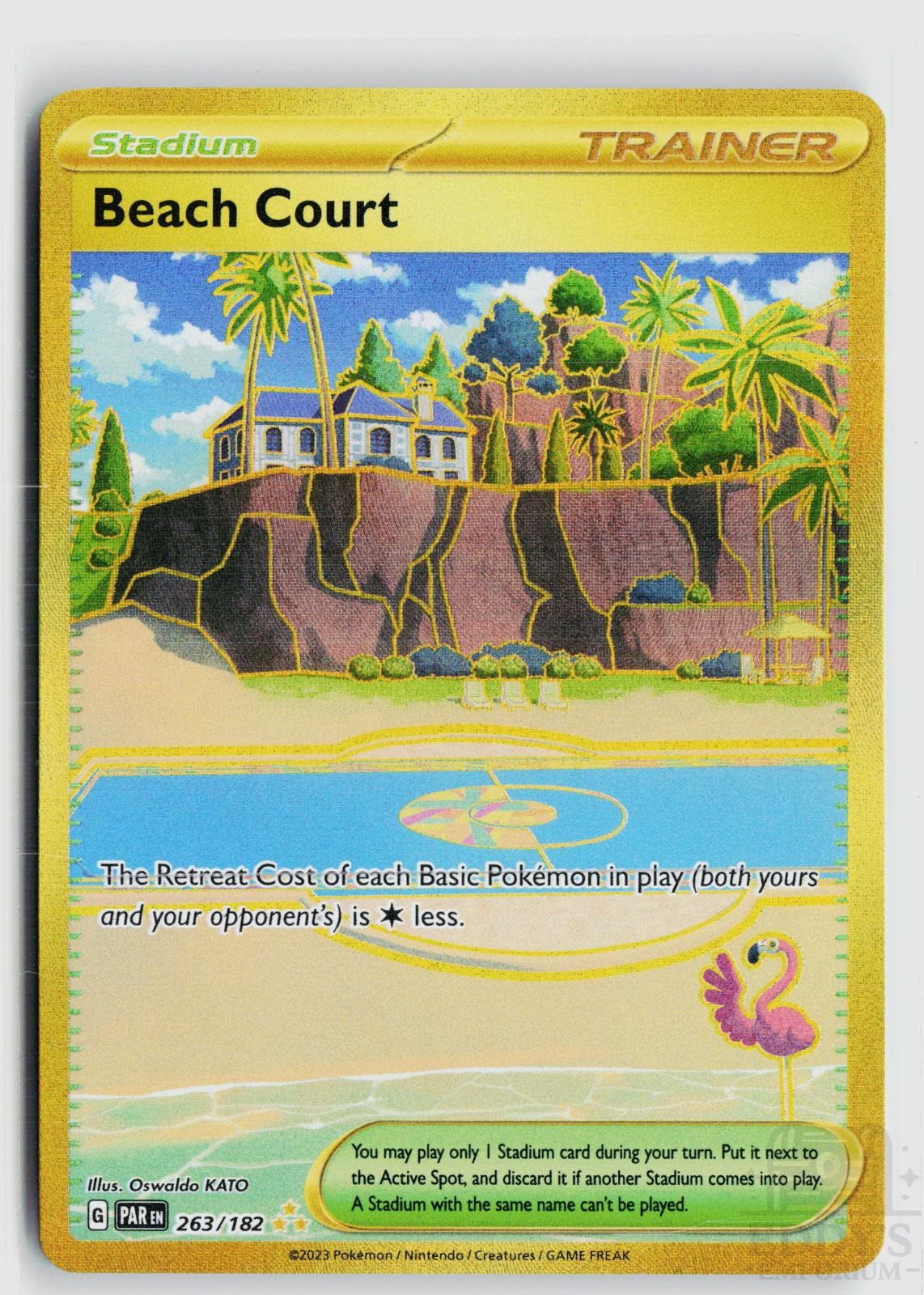 Beach Court 263/182 Paradox Rift Pokemon Holo Hyper Rare