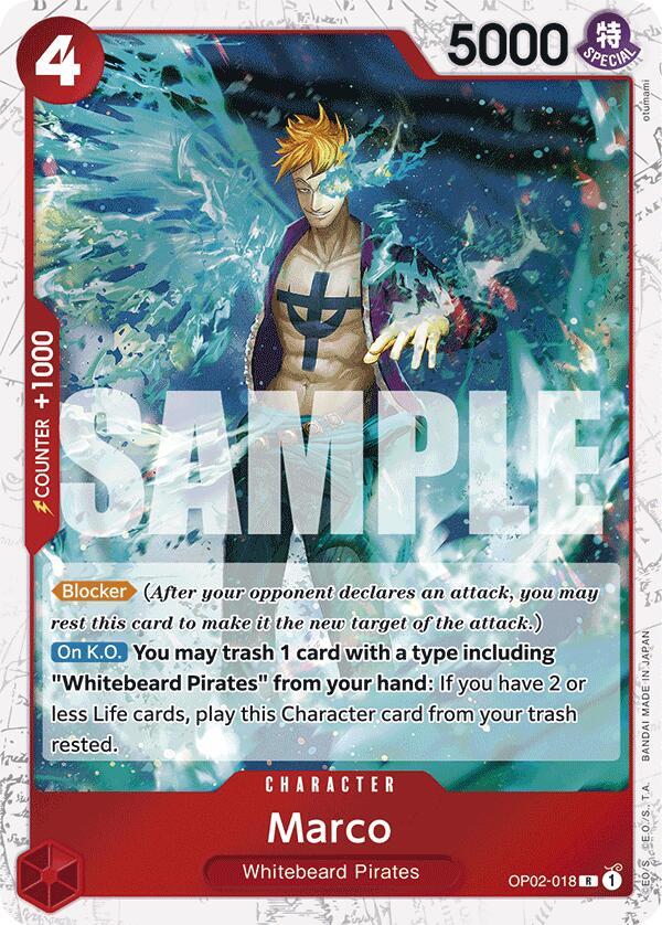 Marco (Jolly Roger Foil) OP02-018 Premium Booster -The Best- One Piece Rare