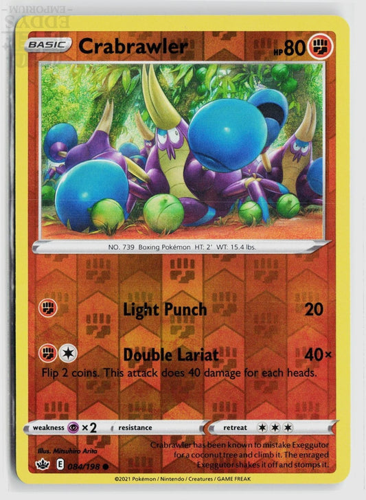Crabrawler 084/198 Chilling Reign Pokemon Reverse Holo