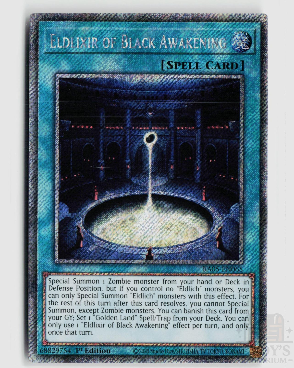 Eldlixir of Black Awakening (Platinum Secret Rare) RA05-EN065 Rarity Collection 5 Yu-Gi-Oh 1st Edition NM