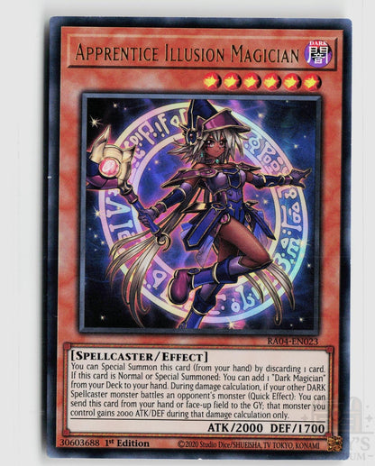 Apprentice Illusion Magician (UR) RA04-EN023 Quarter Century Stampede Yu-Gi-Oh 1st Edition NM