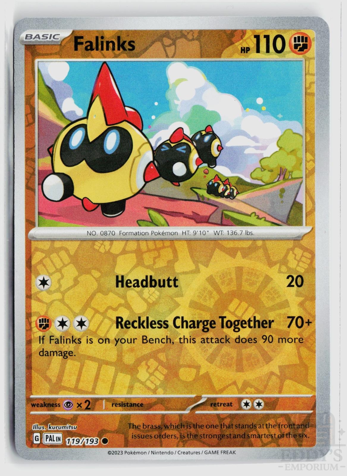Falinks 119/193 Paldea Evolved Pokemon Reverse Holo Common NM