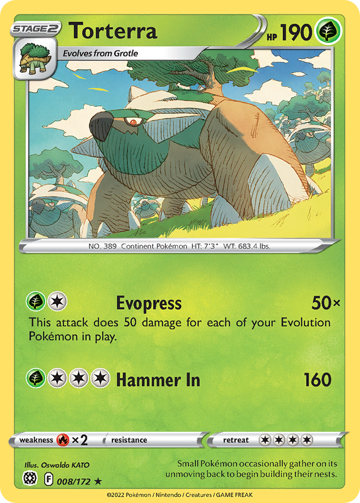Torterra 008/172 Brilliant Stars Pokemon Holo