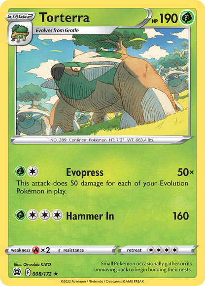 Torterra 008/172 Brilliant Stars Pokemon Holo