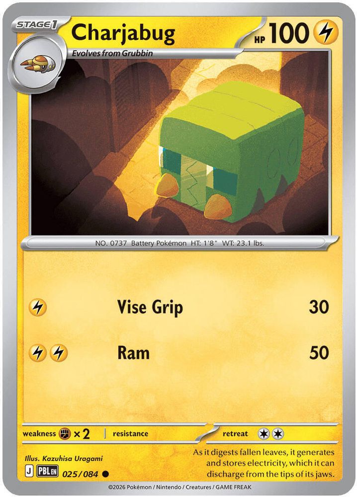 Charjabug 025/084 Pitch Black Pokemon Reverse Holo