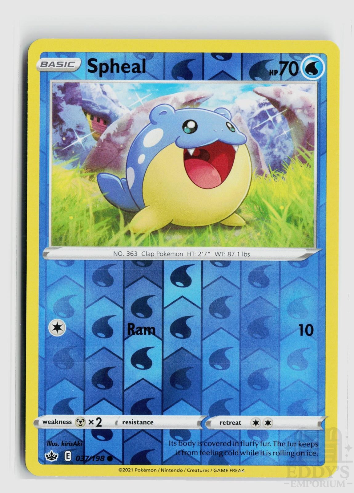 Spheal 037/198 Chilling Reign Pokemon Reverse Holo Common NM