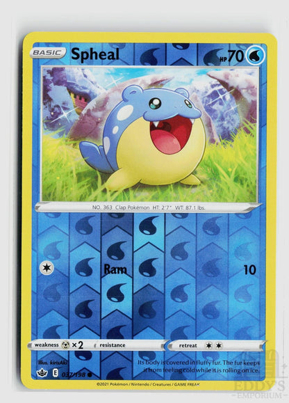 Spheal 037/198 Chilling Reign Pokemon Reverse Holo Common NM