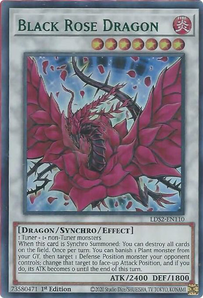 Black Rose Dragon (Green) LDS2-EN110 Legendary Duelists: Season 2 Yu-Gi-Oh 1st Edition NM